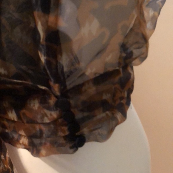 💞ZARA - NWT Sheer Wrap Top (L) - Picture 7 of 15